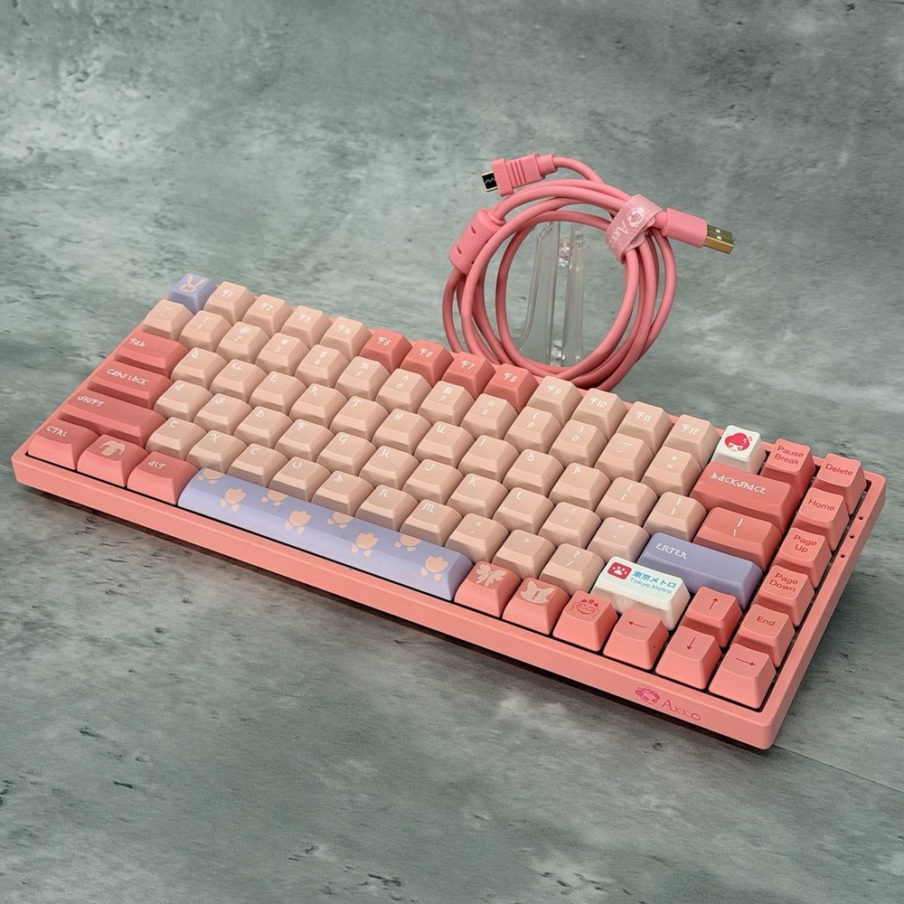 Akko 3084 B Plus Mechanical Keyboard Black/Purple/ White Tokyo Style